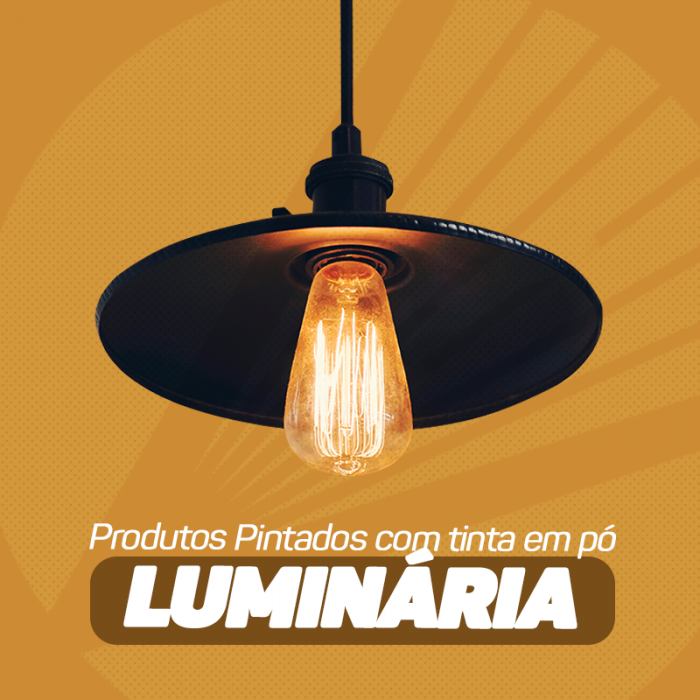 Produtos Pintados com Tinta em Pó: Luminária